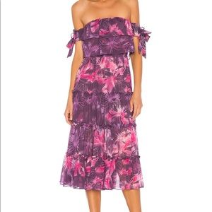 Misa Floral Pink and Purple Dress Michaela dress